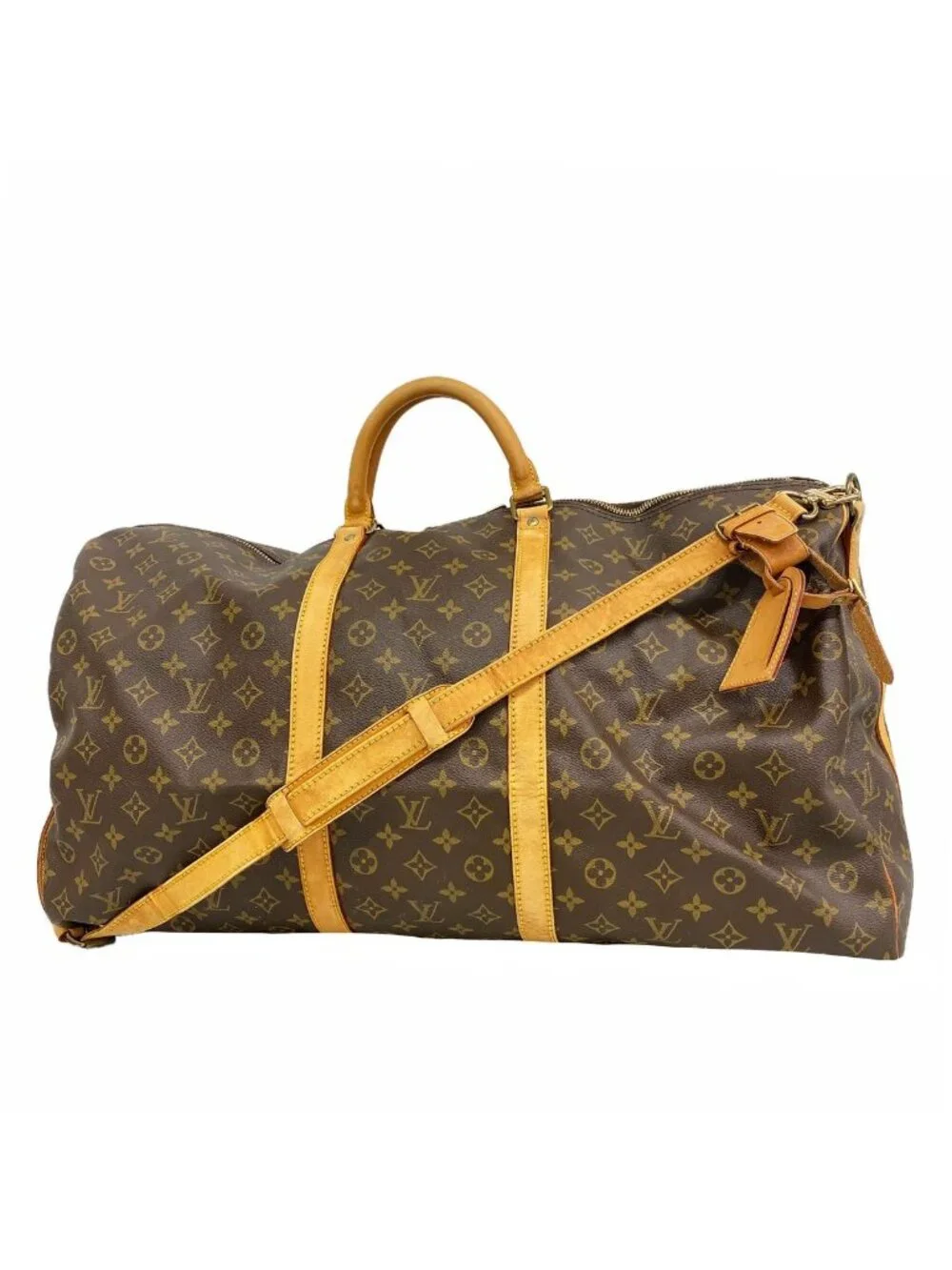 Louis Vuitton Boston Bag Monogram Keepall Bandouliere 60 Brown